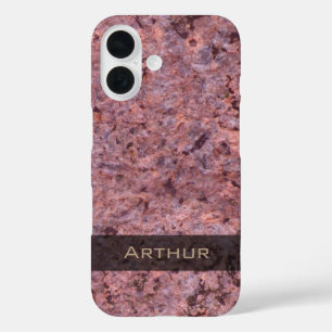 Coques iPhone 16 Géologie Pink Rock Texture Photo