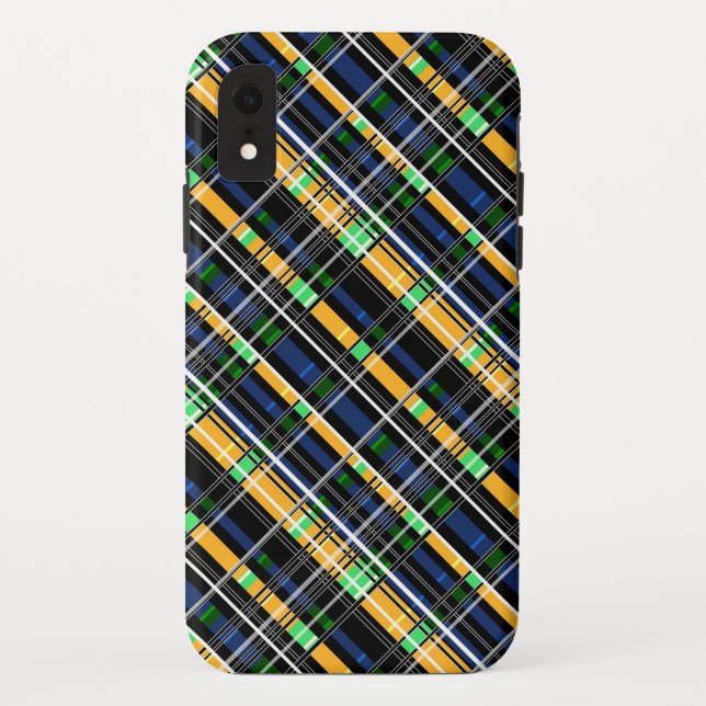Coques Case-Mate iPhone Géométri abstrait sans à damiers (Dos)