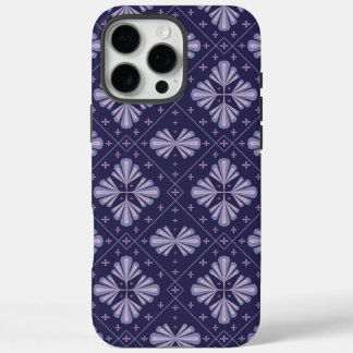 Coque iPhone 16 Pro Max Geometric Flower Petals Abstract Repeat Pattern