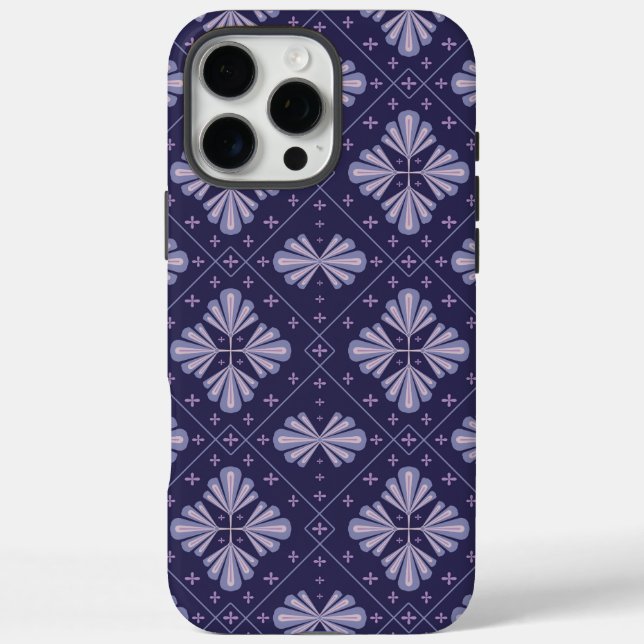 Coques Case-Mate iPhone Geometric Flower Petals Abstract Repeat Pattern (Verso)