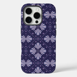 Coque iPhone 16 Pro Geometric Flower Petals Abstract Repeat Pattern