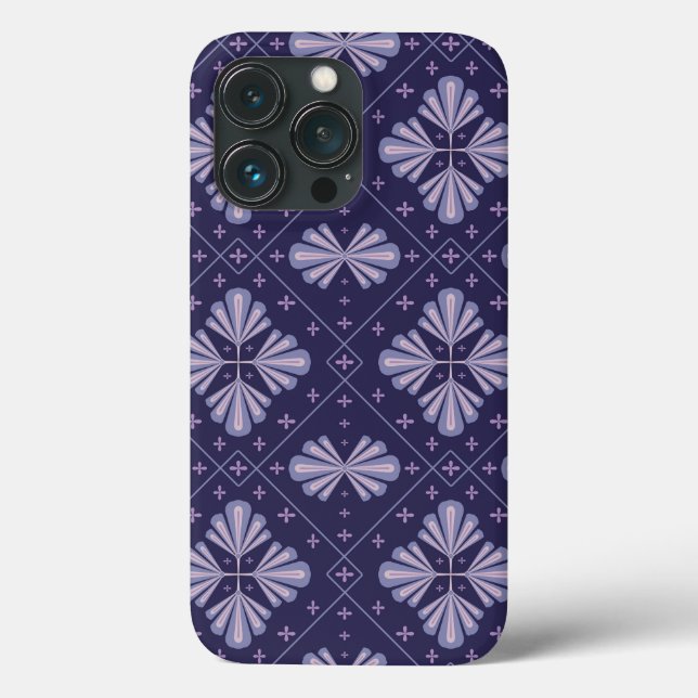 Coques Case-Mate iPhone Geometric Flower Petals Abstract Repeat Pattern (Verso)