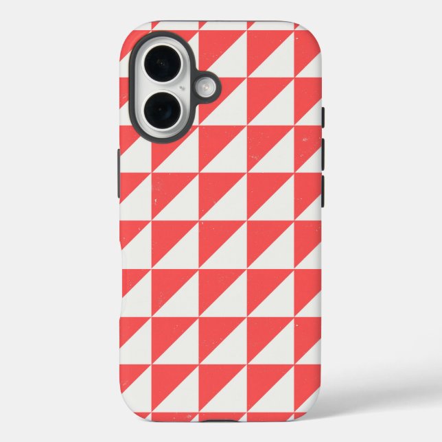 Coques Case-Mate iPhone Geometric Red And Off-White Triangles Phone Case (Verso)