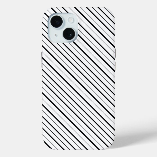 Coques Case-Mate iPhone Géométrie à ligne noire simple (Verso)