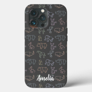 Case-Mate iPhone Case Géométrie colorée personnalisable Origami Animaux
