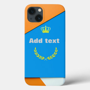 Case-Mate iPhone Case Géométrie Moderne Symbole Bleu Orange Style Abstra
