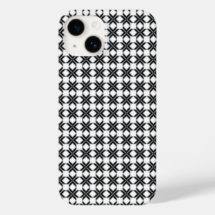 Coque Case-Mate iPhone ✨ Géométrie monochrome Flux Noir et Blanc Abstrait