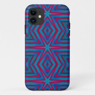 Case-Mate iPhone Case Géométrie rouge étoile et bleu