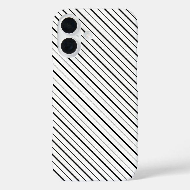 Coques Case-Mate iPhone Géométrie simple de ligne noire (Verso)