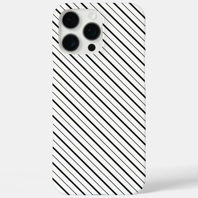 Coques Case-Mate iPhone Géométrie simple de ligne noire (Verso)