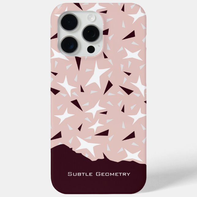 Coques Case-Mate iPhone Géométrie subtile : Étoiles et Triangles – Rose (Verso)