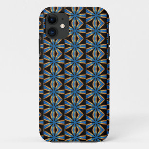 Etui iPhone Case-Mate géométrique bleu sur la caisse noire