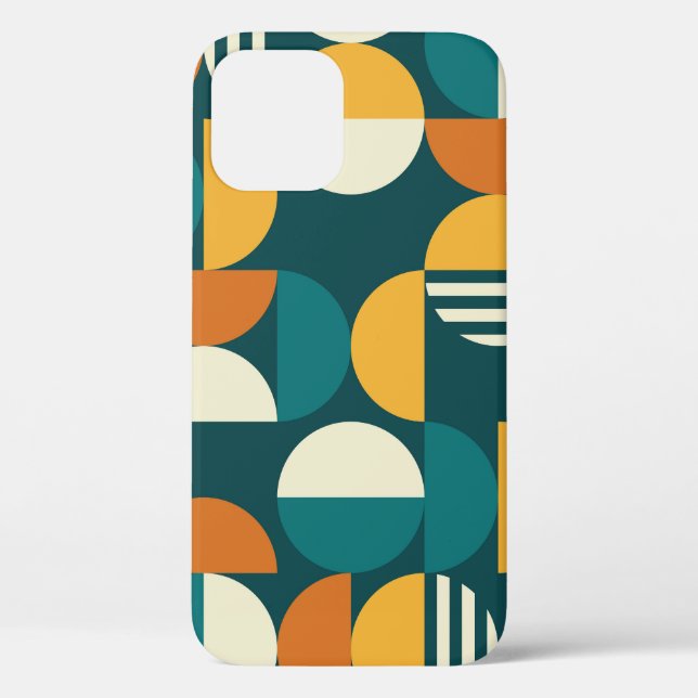 Coques Case-Mate iPhone Géométrique Du Milieu Du Siècle : Conception Rétro (Verso)