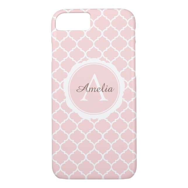 Coques Case-Mate iPhone Géométrique monographique rose (Dos)