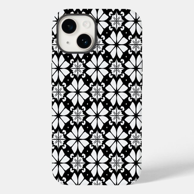 Coques Case-Mate iPhone Géométrique Noir et Blanc Abstrait (Verso)