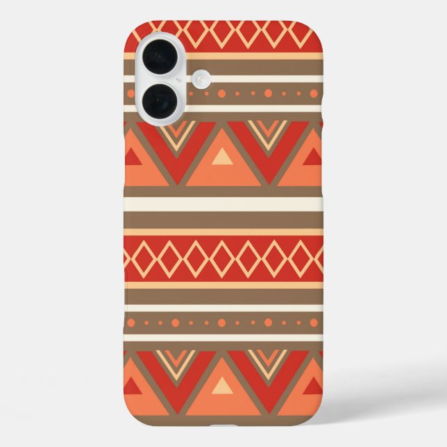 Coques Case-Mate iPhone Géométrique, Taupe et Orange du Sud-Ouest moderne (Verso)