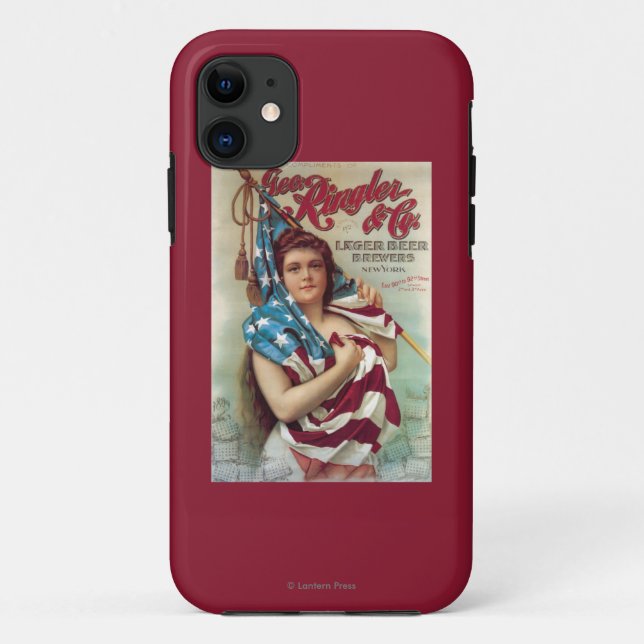 Coques Case-Mate iPhone George Ringler & CO. Affiche de bière (Dos)