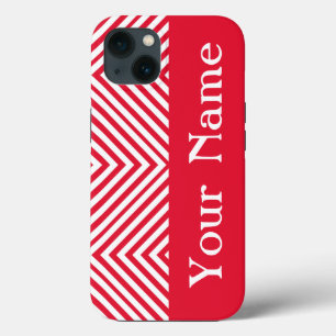 Coque Case-Mate iPhone Geranium Diamond Chevron avec le nom @ Emporiomoff