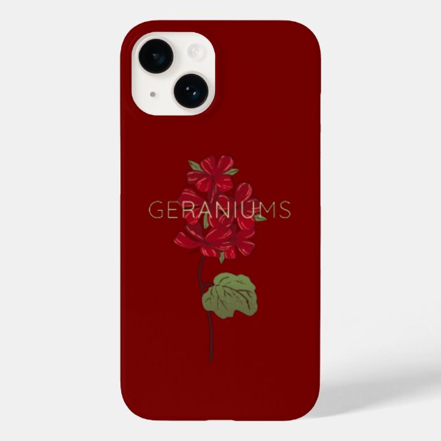 Coques Case-Mate iPhone Geraniums Flower (Verso)