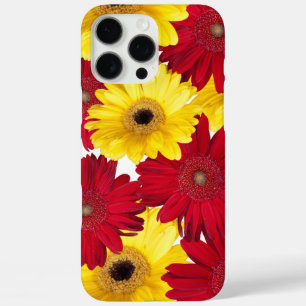 Coque iPhone 16 Pro Max Gerber Daisy rouge et jaune - Fermer la photo