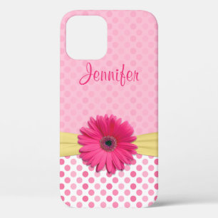 Case-Mate iPhone Case Gérbera rose mignonne Daisy Polka Dot
