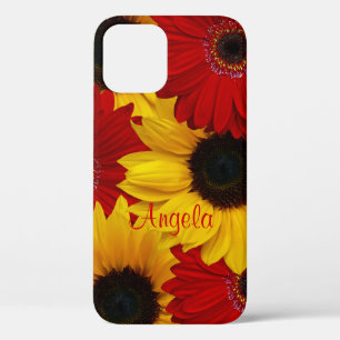 Coques Pour iPhone Gerbera Rouge Fleur de soleil jaune