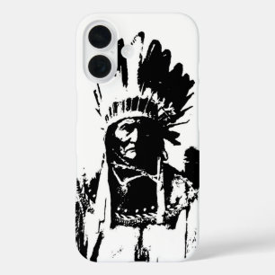 Coque Pour iPhone 16 Geronimo noir et blanc