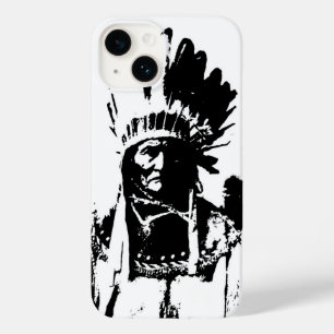 Coque Pour iPhone 14 Geronimo noir et blanc