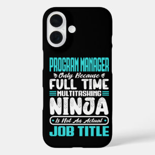 Coque Pour iPhone 16 Gestionnaire de programme Titre de l'emploi Compét