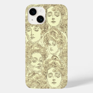 Coque Case-Mate iPhone Gibson filles victorieuse illustration sépia or