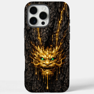 Coque iPhone 16 Pro Max Gilded Bark Liquid Gold Dragon