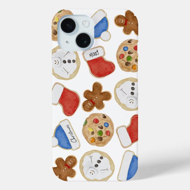 Coques Case-Mate iPhone Gingerbread Man Holiday Christmas Cookies  (Verso)