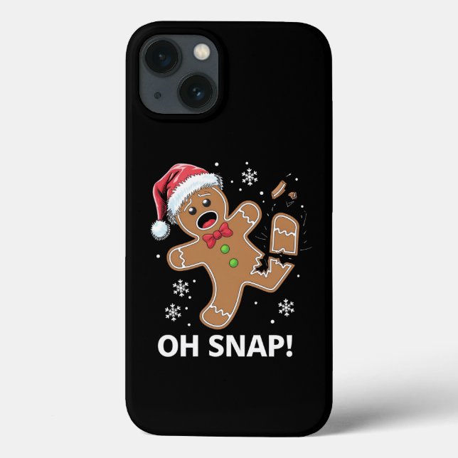 Coques Case-Mate iPhone Gingerbread Man Oh Snap Christmas Funny Cookie (Verso)
