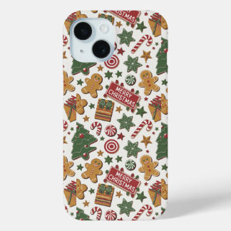 Coque Case-Mate iPhone Gingerpain biscuits, bonbons et arbres de Noël,