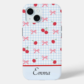 Coque Case-Mate iPhone Gingham Coquette Bow Cherry iPhone Case 