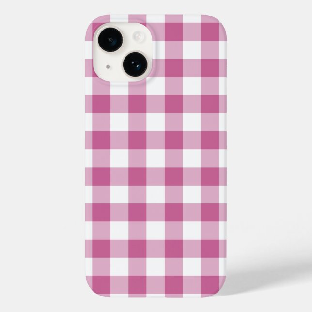 Coques Case-Mate iPhone Gingham rose (Verso)