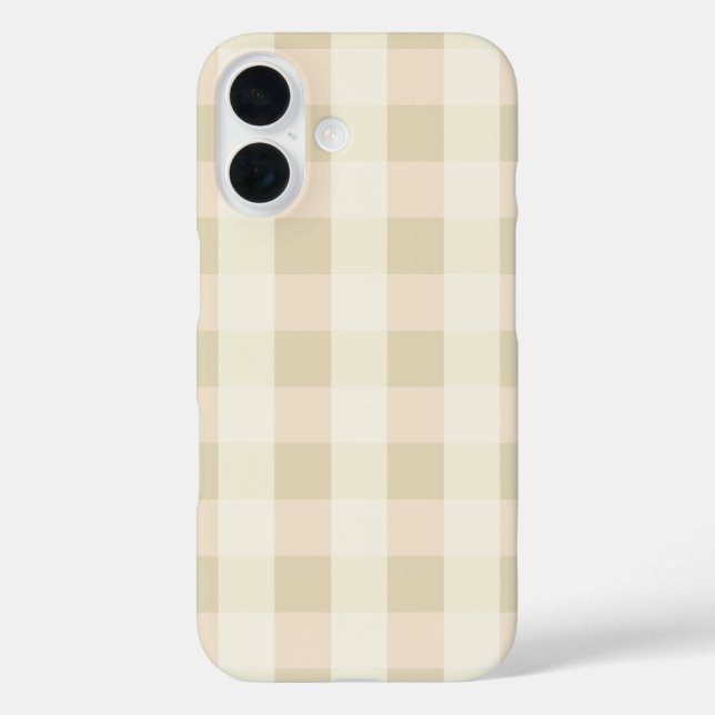 Coques Case-Mate iPhone Gingham | Rose & Crème (Verso)
