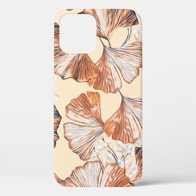 Coques Case-Mate iPhone Gingko avec des fruits sans couture motif. Aquarel (Verso)