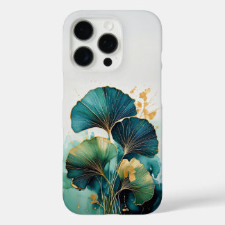 Coque iPhone 16 Pro Ginkgo Botanique Moderne Feuilles Profondément Tur