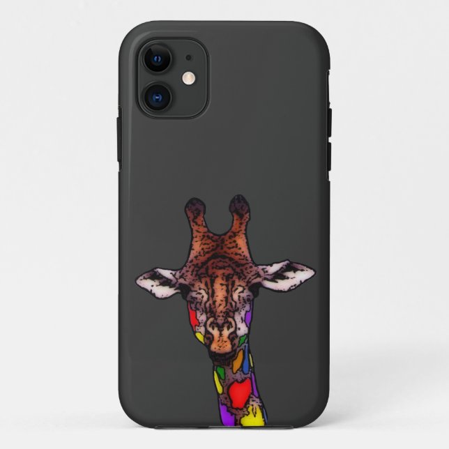 Coques Case-Mate iPhone Girafe d'arc-en-ciel (Dos)
