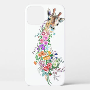 Case-Mate iPhone Case Girafe de bouquet coloré - Dessin moderne