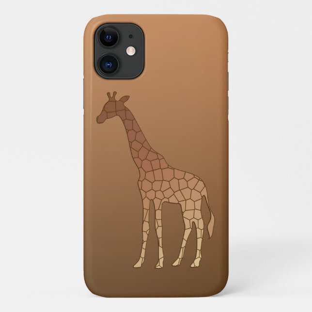 Coques Case-Mate iPhone Girafe géométrique moderne, cuivre et Brown (Dos)