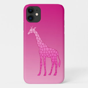 Case-Mate iPhone Case Girafe Géométrique Moderne, Fuchsia et Rose Clair
