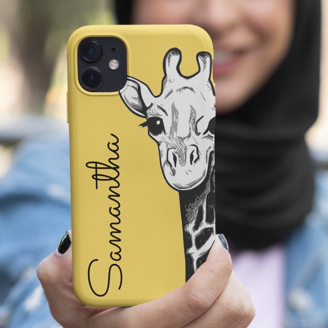 Coques Case-Mate iPhone Girafe jaune personnalisée (Créateur téléchargé)