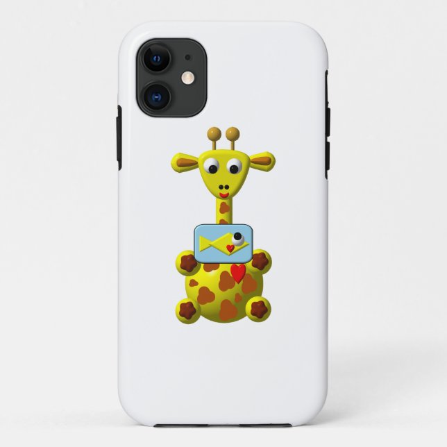 Coques Case-Mate iPhone Girafe Mignonne avec Poisson Rouge (Dos)