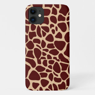 Case-Mate iPhone Case Girafe Texture de peau foncé Motif Brown