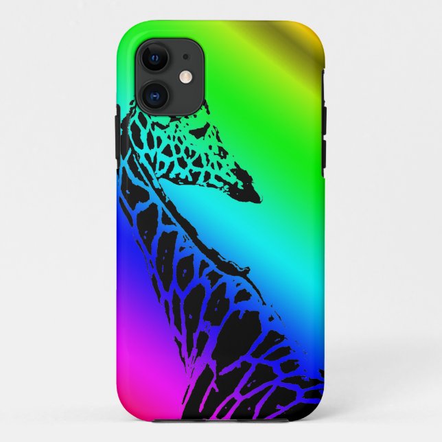 Coques Case-Mate iPhone Giraffe arc-en-ciel (Dos)