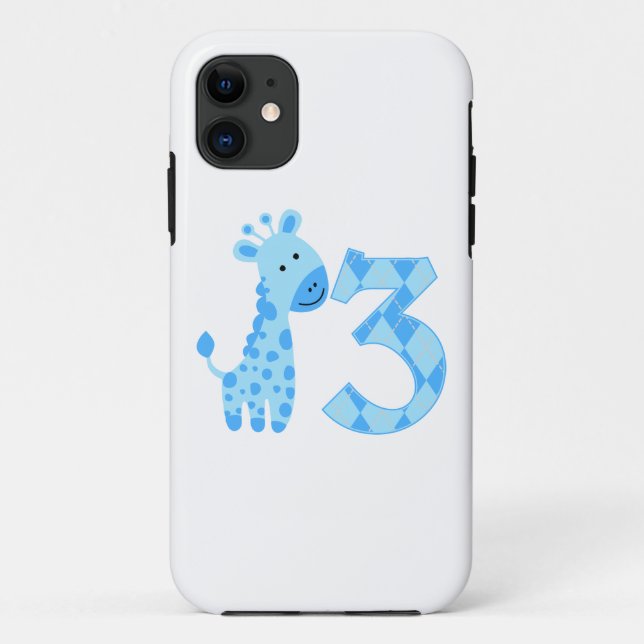 Coques Case-Mate iPhone Giraffe Bleue 3e anniversaire (Dos)