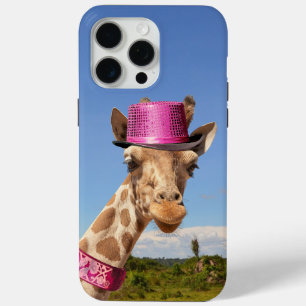 Coque Case-Mate iPhone Giraffe en casquette rose étincelant