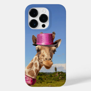 Coque Case-Mate iPhone Giraffe en casquette rose étincelant